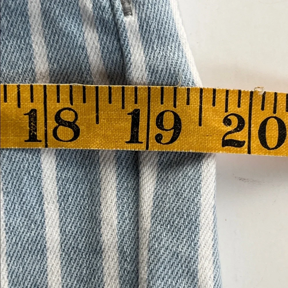 KanCan Signature Ultra High Rise Extreme Flair Light Blue Strip Jeans Women FLAW - Picture 9 of 13